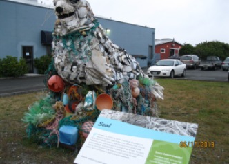 Plastic trash sculpture Bandon, OR